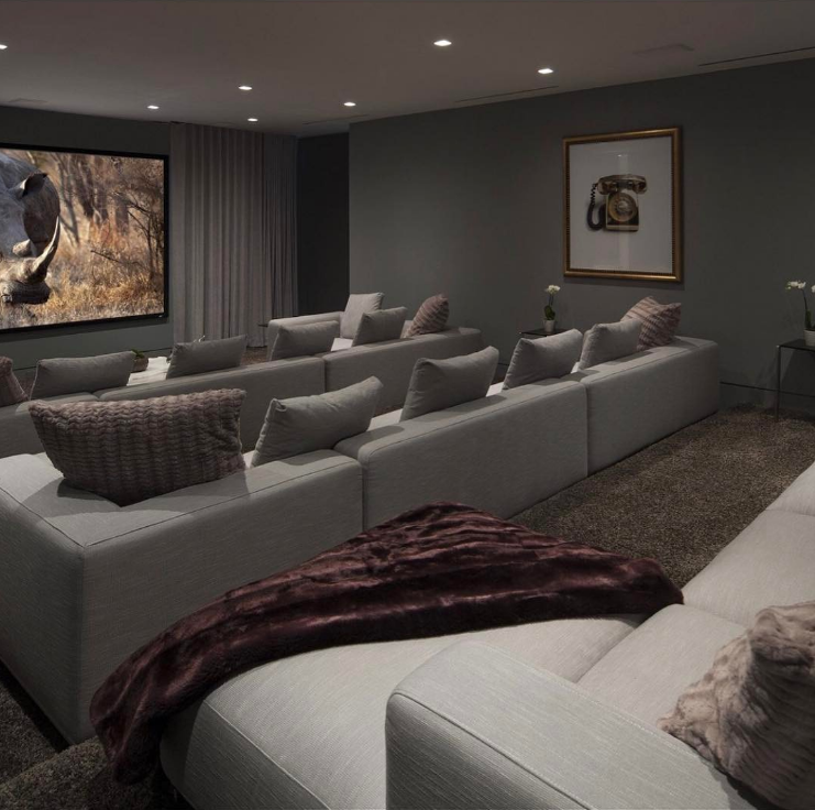 Pampano Beach Florida Custom Home Theater